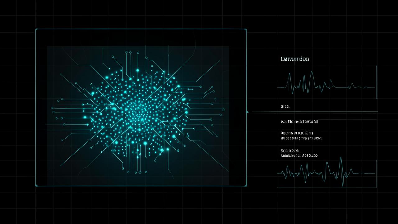 Invisible canvas element rendering a glowing test pattern through GPU circuitry, illustrating canvas fingerprinting