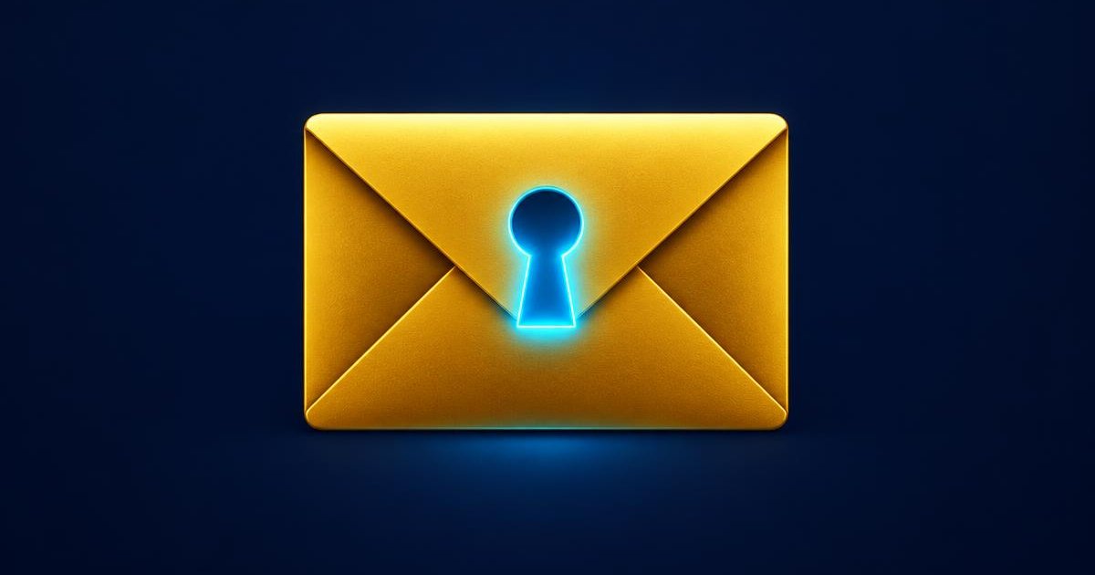 Thumbnail of a gold envelope with a glowing keyhole, for the best encrypted email 2026 comparison
