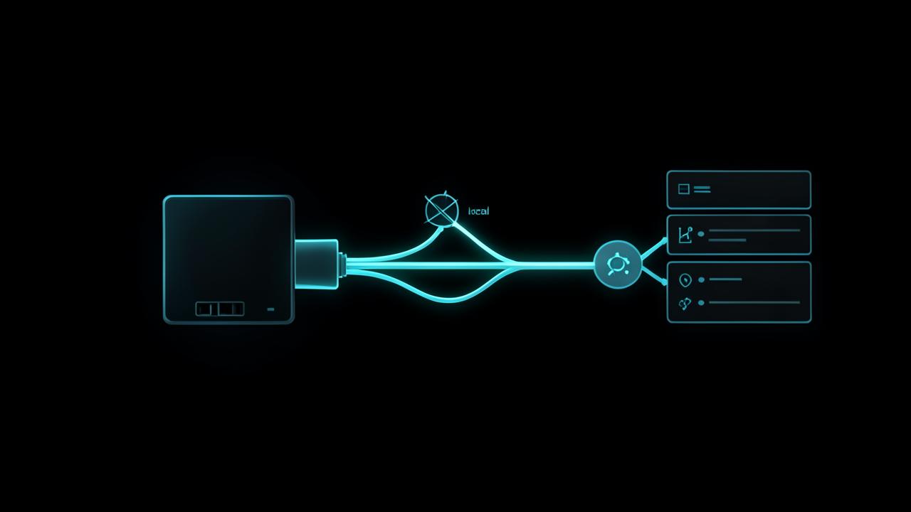 Diagram of a private browsing session with a visible IP address glowing beside it, showing incognito mode does not hide your IP address